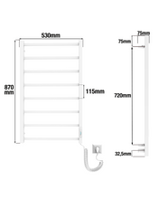 Завантажте зображення в засіб перегляду галереї, Електрична рушникосушарка Атрія 8 Біла
 фото 8