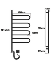 Завантажте зображення в засіб перегляду галереї, Електрична рушникосушарка Флюгер 4 Чорна
 фото 8
