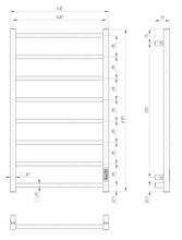 Завантажте зображення в засіб перегляду галереї,  Схема з розмірами електричної рушникосушарки Elna Атрія
 фото 9