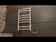 Завантажте та відтворіть відео в засобі перегляду галереї, Електрична рушникосушарка Ладер 8 Біла
фото 7