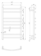 Завантажте зображення в засіб перегляду галереї, Розміри та кількість перекладин білої електричної рушникосушарки Ладер 8
фото 2