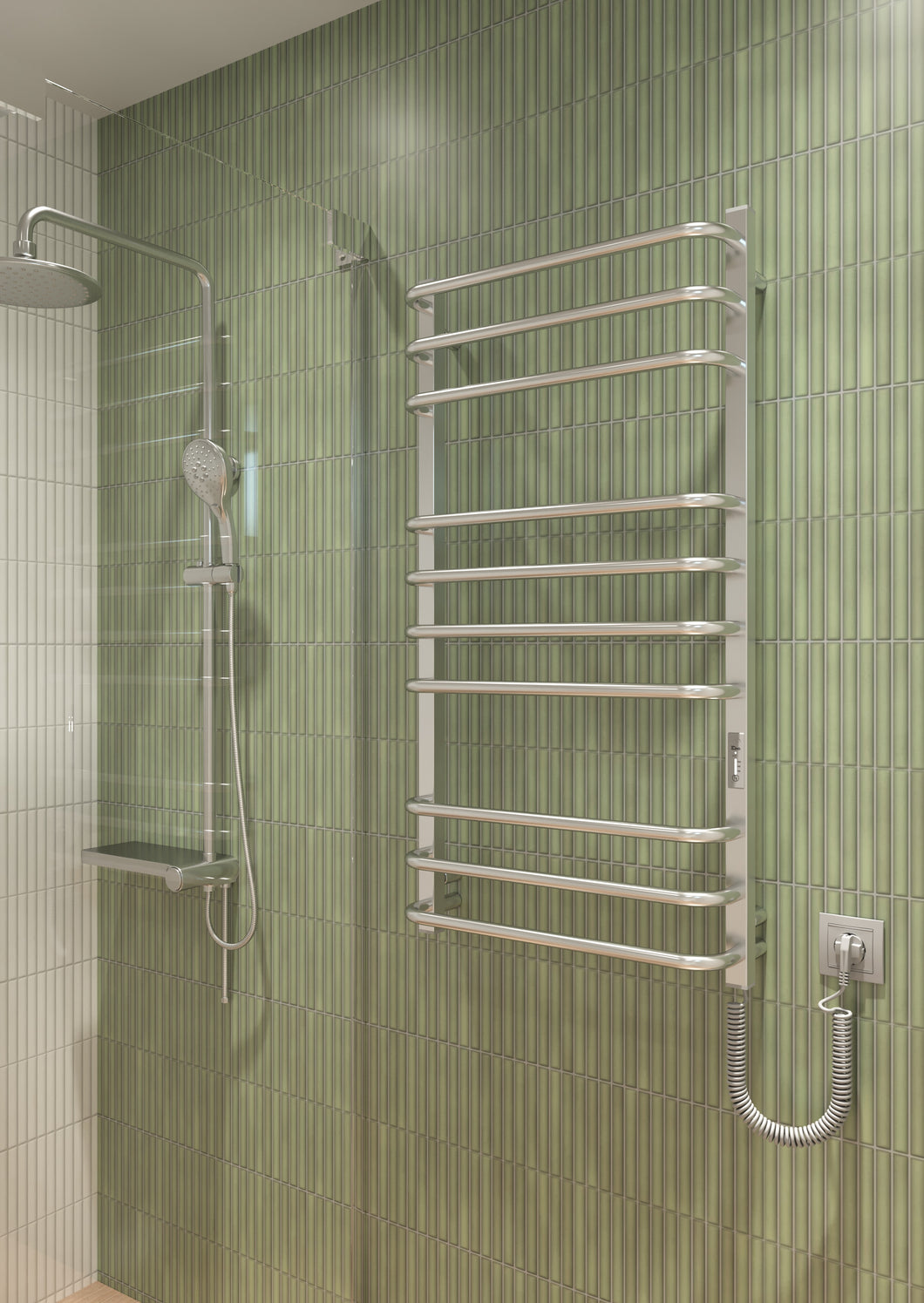 Електрична рушникосушарка Стандарт Люкс 10 Хром