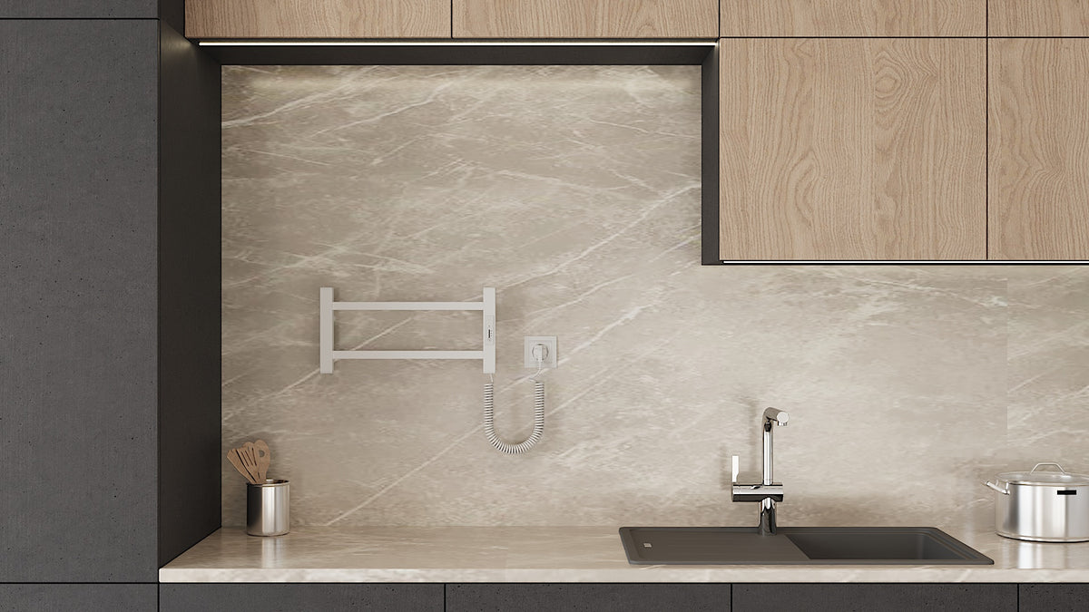 Електрична рушникосушарка Ладер Люкс 2 Білий