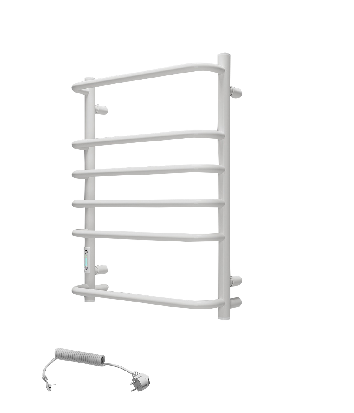 Біла глянцева електрична рушникосушарка Elna Стандарт 6 (125W) з таймером - головне фото