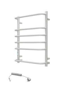 Біла глянцева електрична рушникосушарка Elna Стандарт 6 (125W) з таймером - головне фото