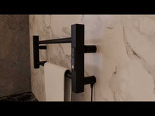 Завантажте та відтворіть відео в засобі перегляду галереї, Електрична рушникосушарка Ладер Люкс 2 Чорний
 фото 9